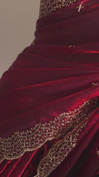 Ruby Twilight Embroidered Chiffon