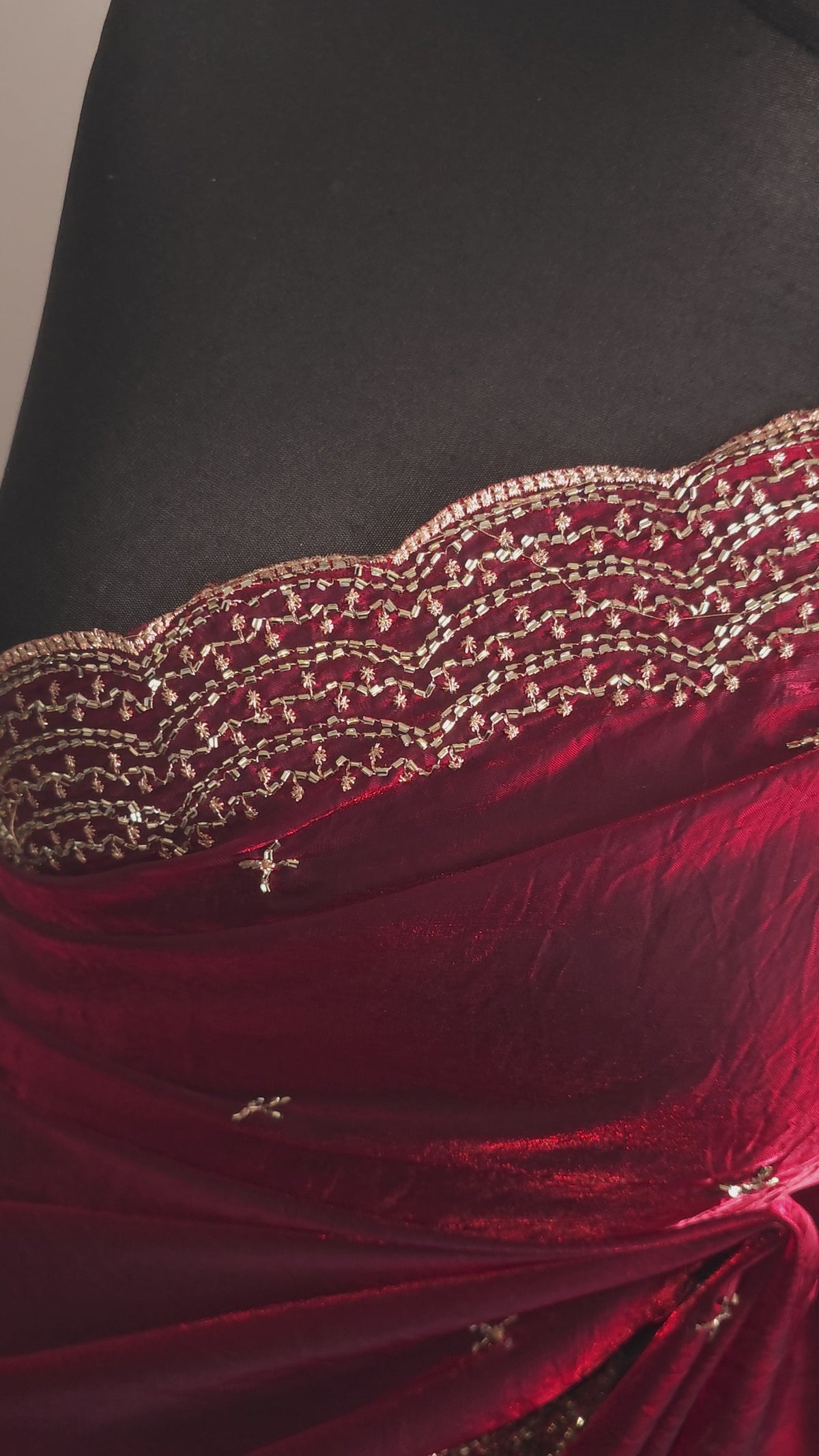 Ruby Twilight Embroidered Chiffon