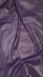 Lavender Checked Semi Silk