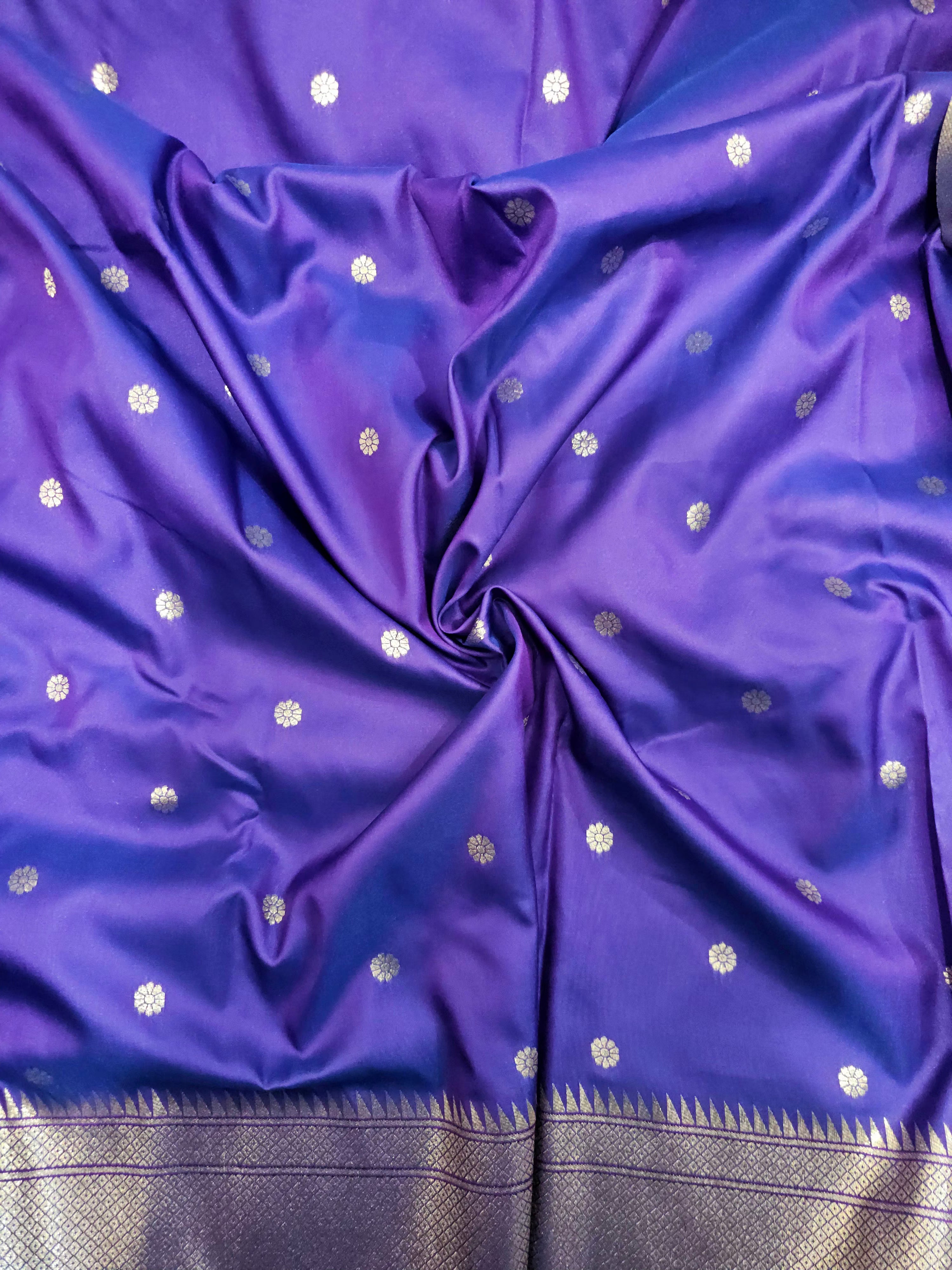 Imperial Violet Banarasi Soft Silk