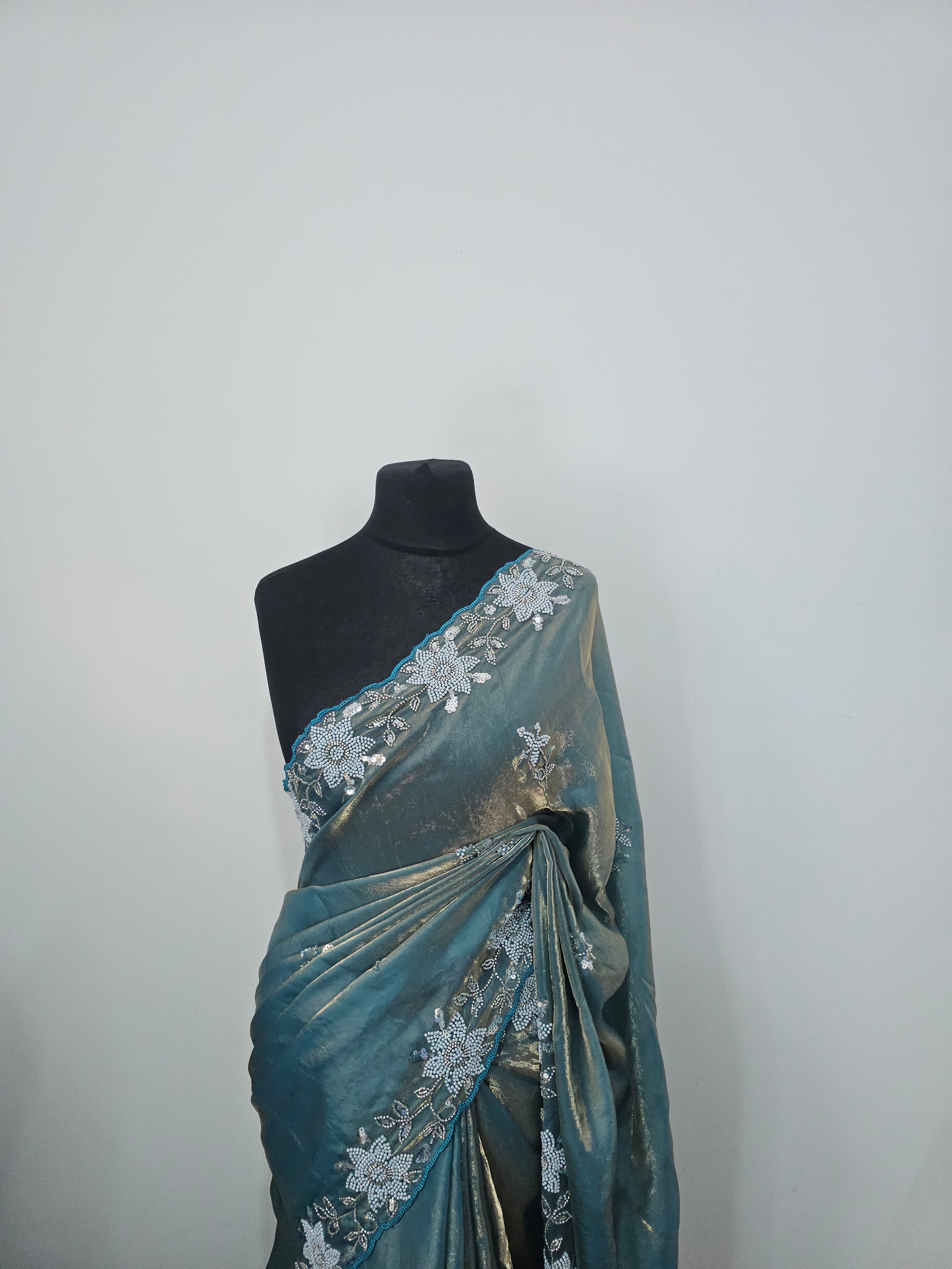 Ocean Mist Embellished Saree