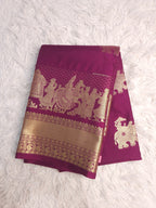 Gaja Royale Soft Silk Saree - Magenta