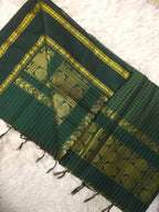 Classic Kattam Cotton Silk Saree – Royal Blue
