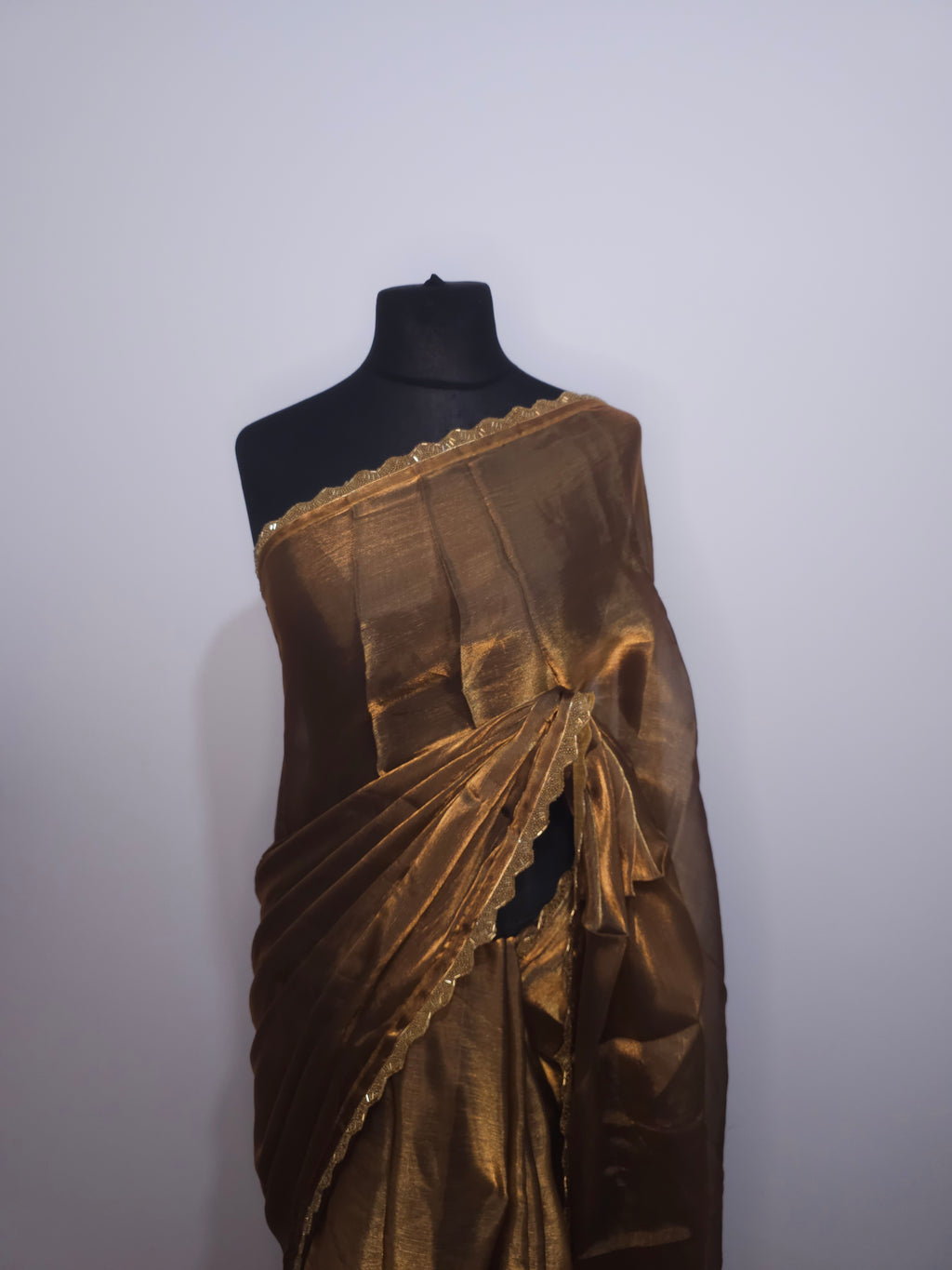 Teal Blue Chiffon Saree