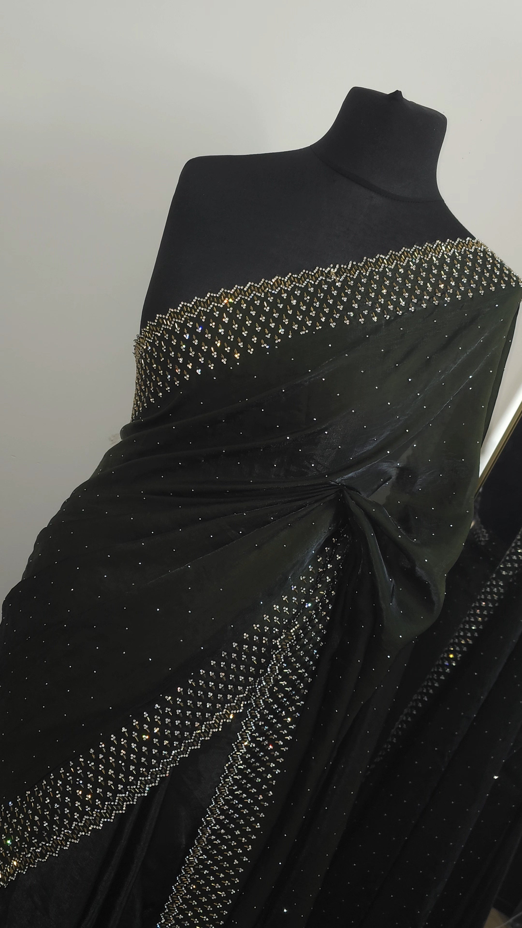 Mehendi Green Stone Saree