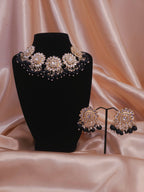 Midnight Kundan Floral Set