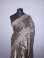 Teal Art Silk Embroidery