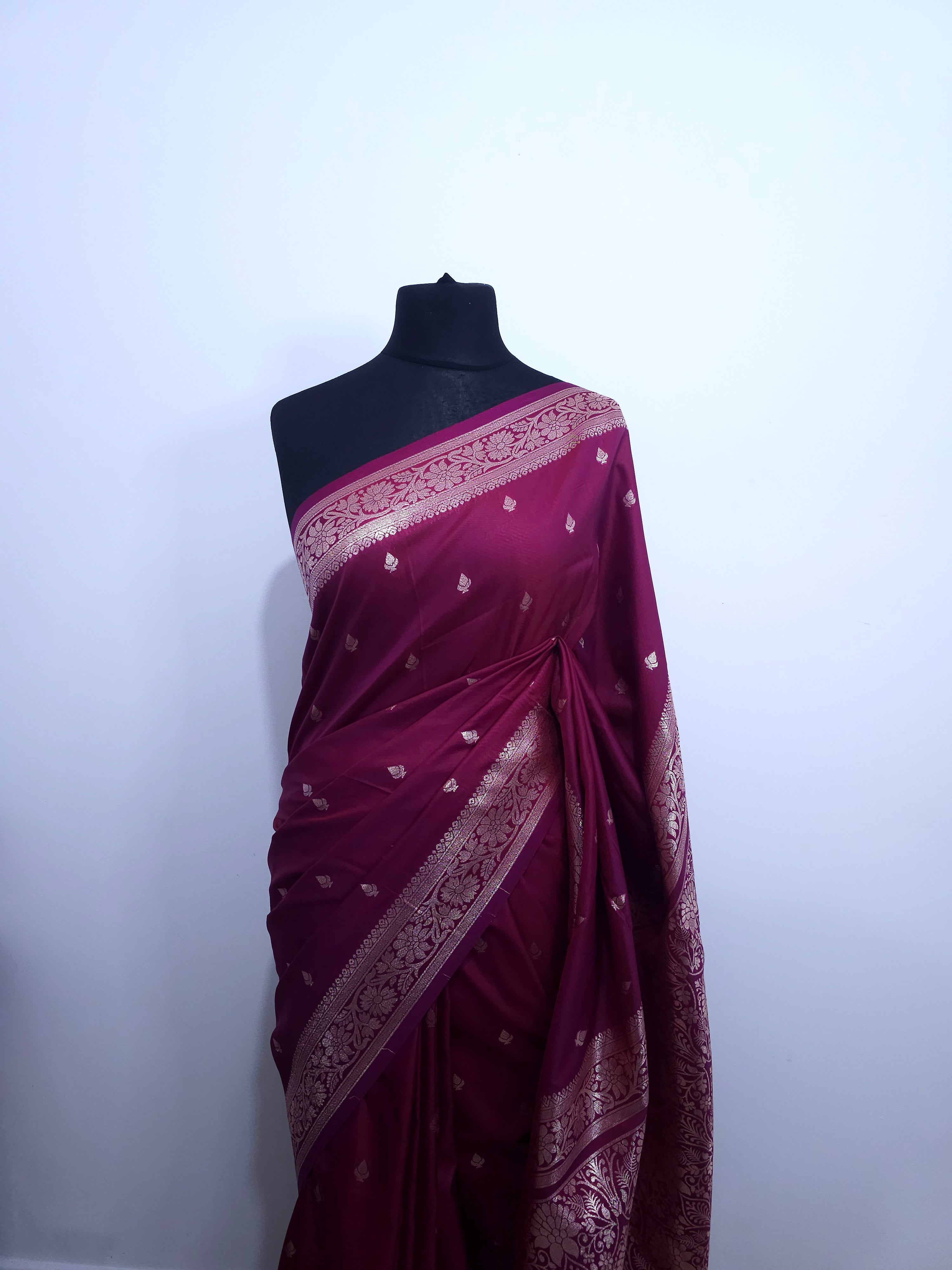 Azhagi Rose Blush Banarasi Soft Silk Saree
