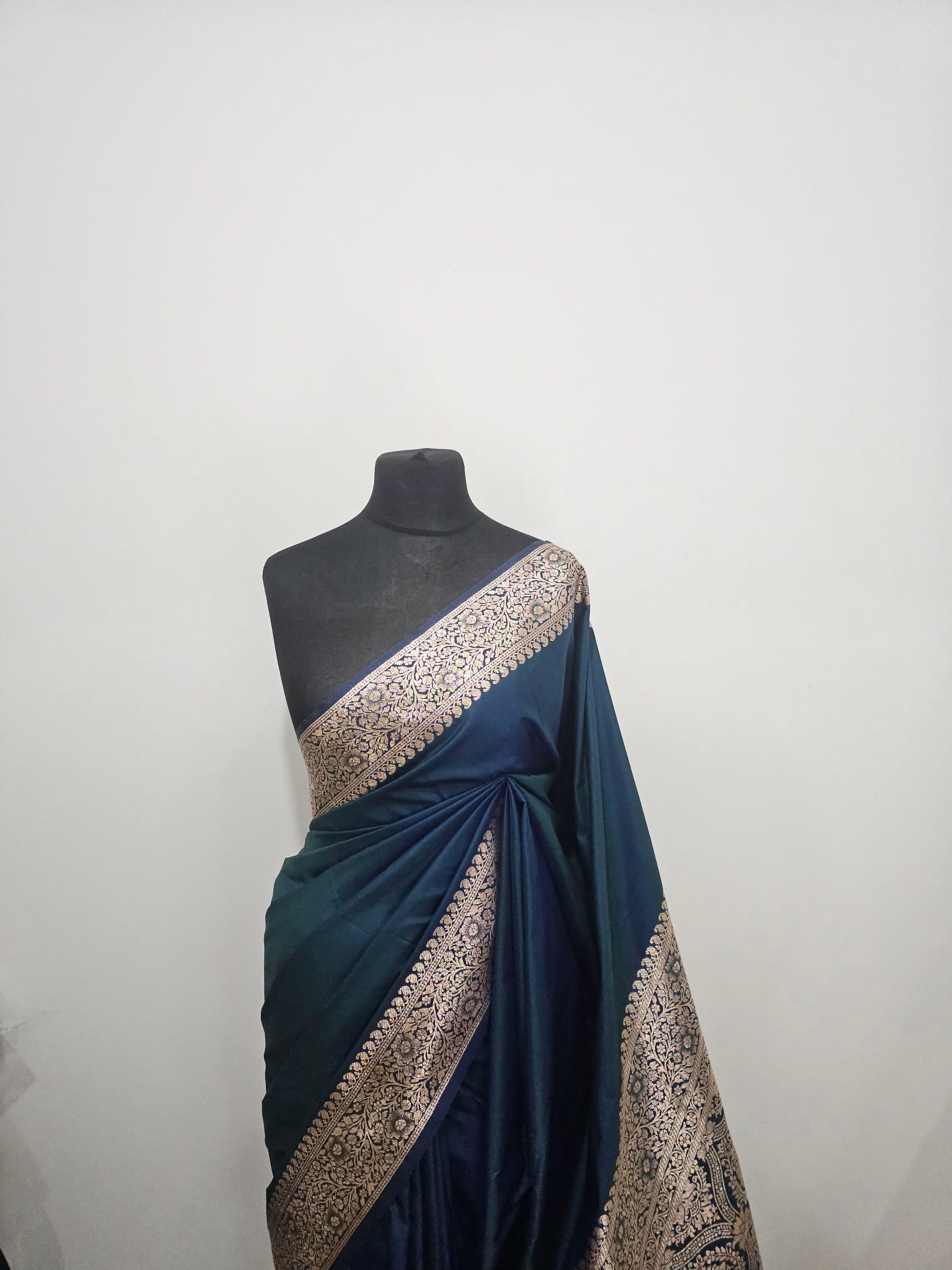 Teal Elegance Soft Silk Saree