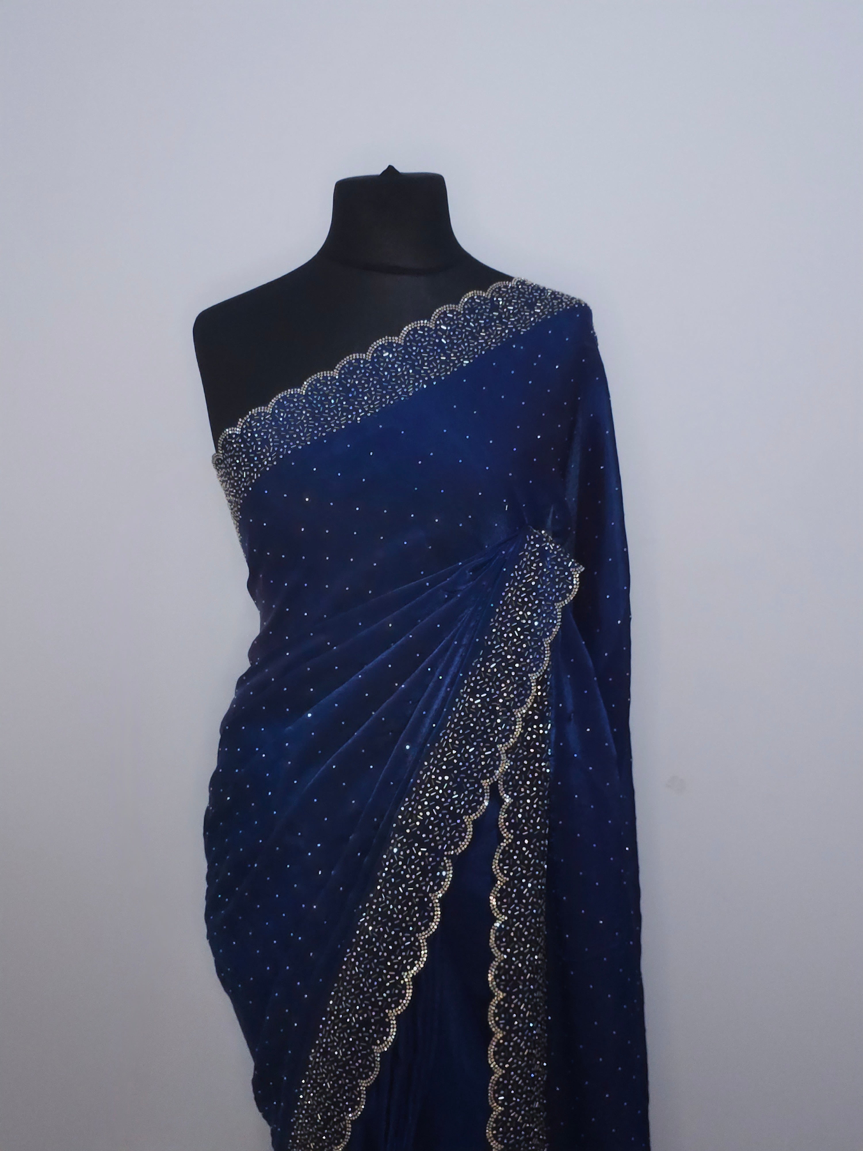 Mint Green Space Silk Saree – Soft Shimmer with Stone Border