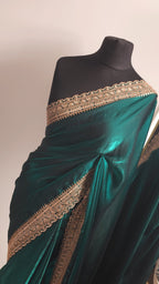 Forest Emerald Embroidered Chiffon