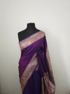 Burnt Maroon Cocoa Soft Silk Saree