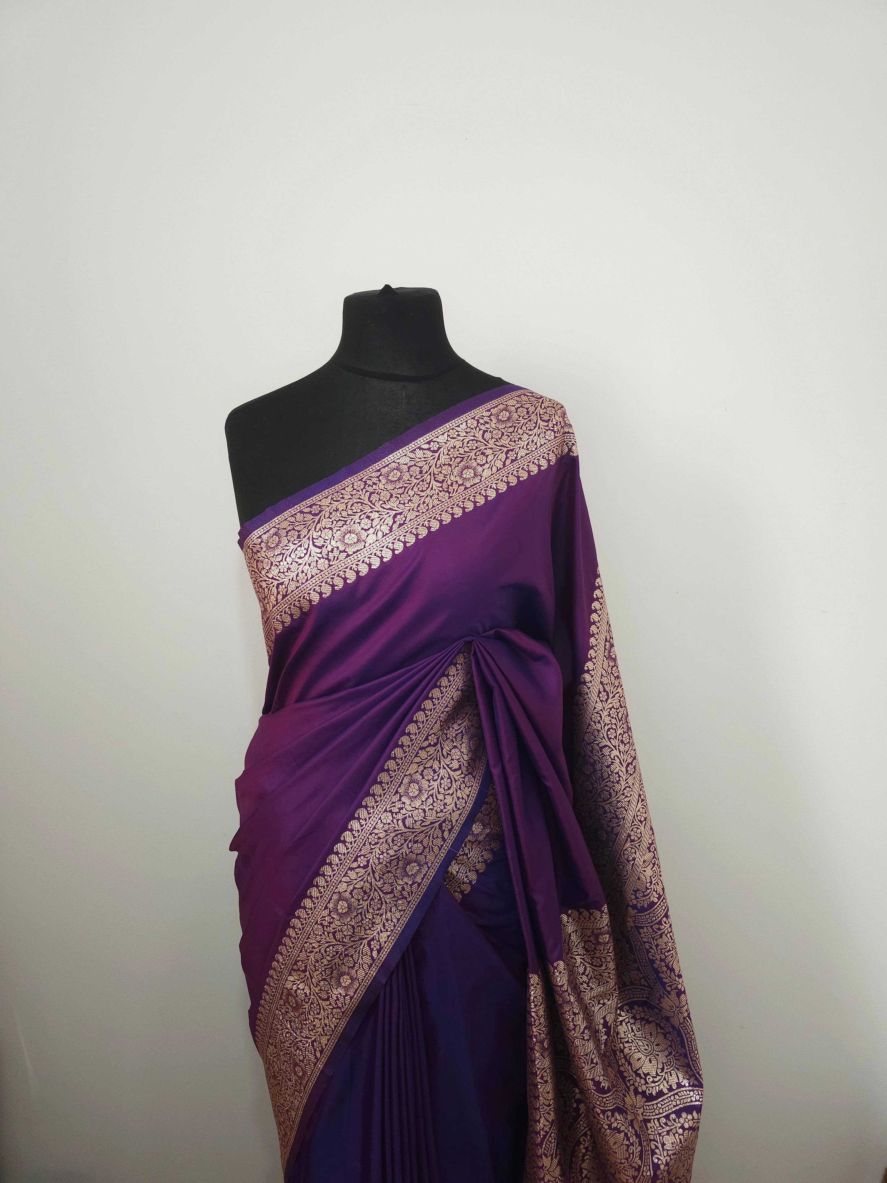 Burnt Maroon Cocoa Soft Silk Saree