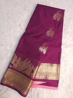 Gaja Royale Soft Silk Saree - Magenta