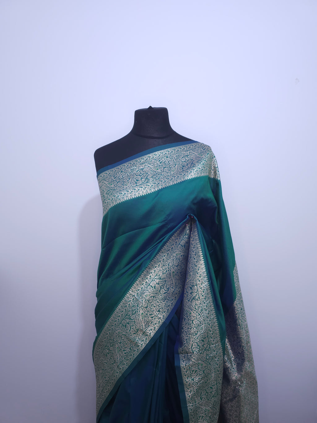 Deep Purple Soft Silk Saree with Silver Zari Border