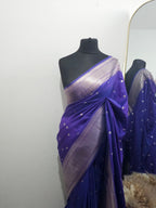 Imperial Violet Banarasi Soft Silk