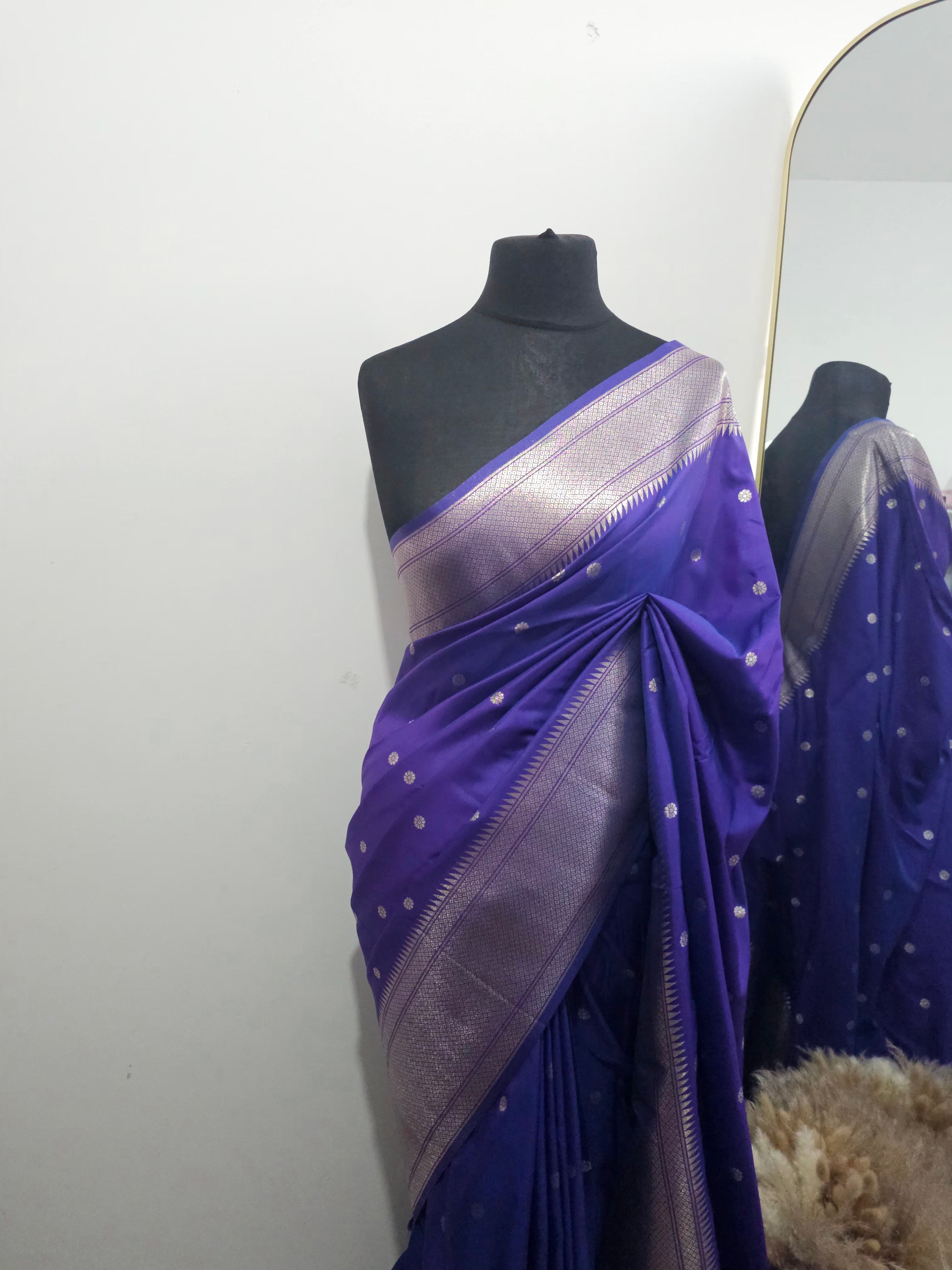 Imperial Violet Banarasi Soft Silk