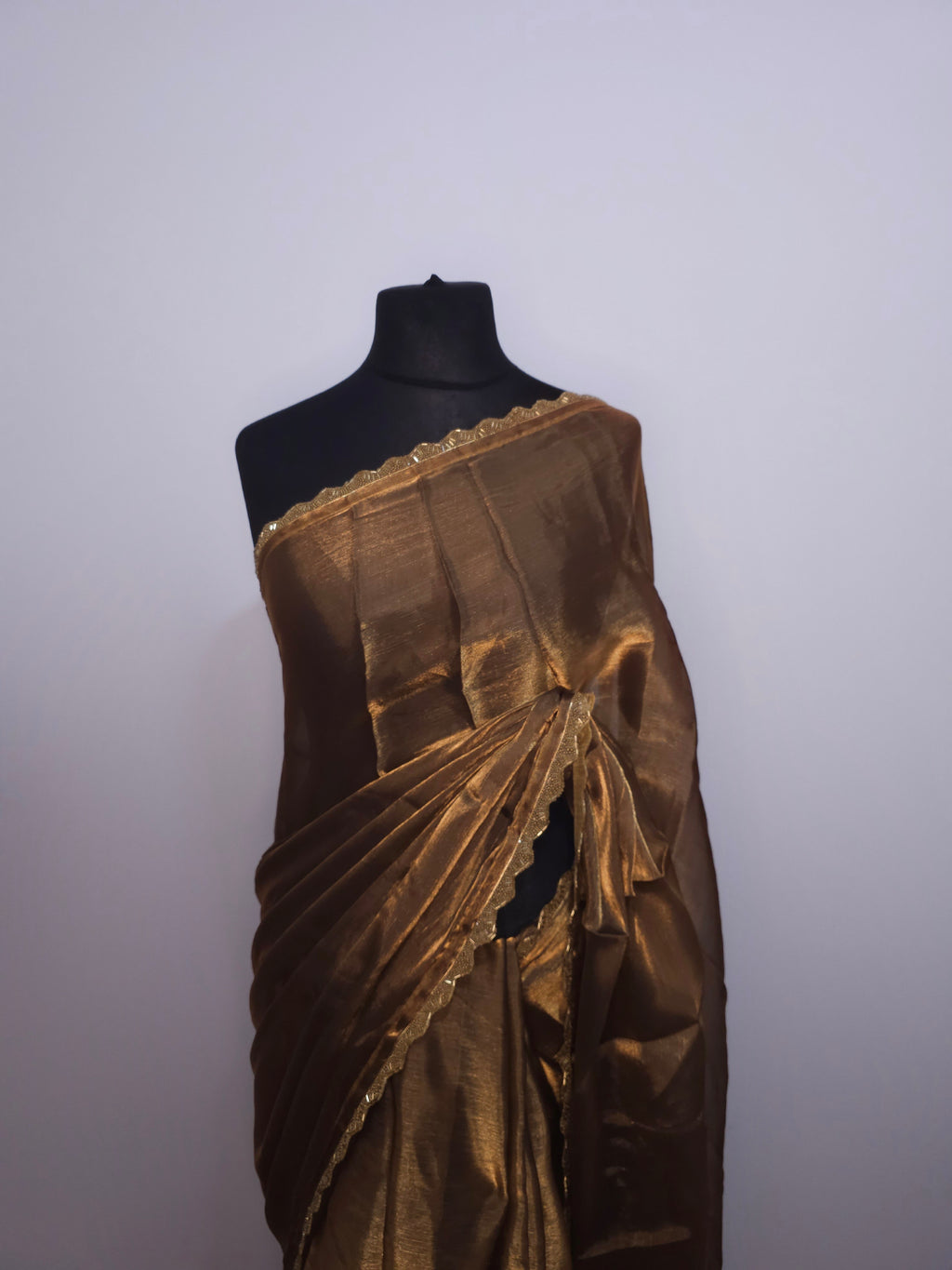 Gold Chiffon Saree
