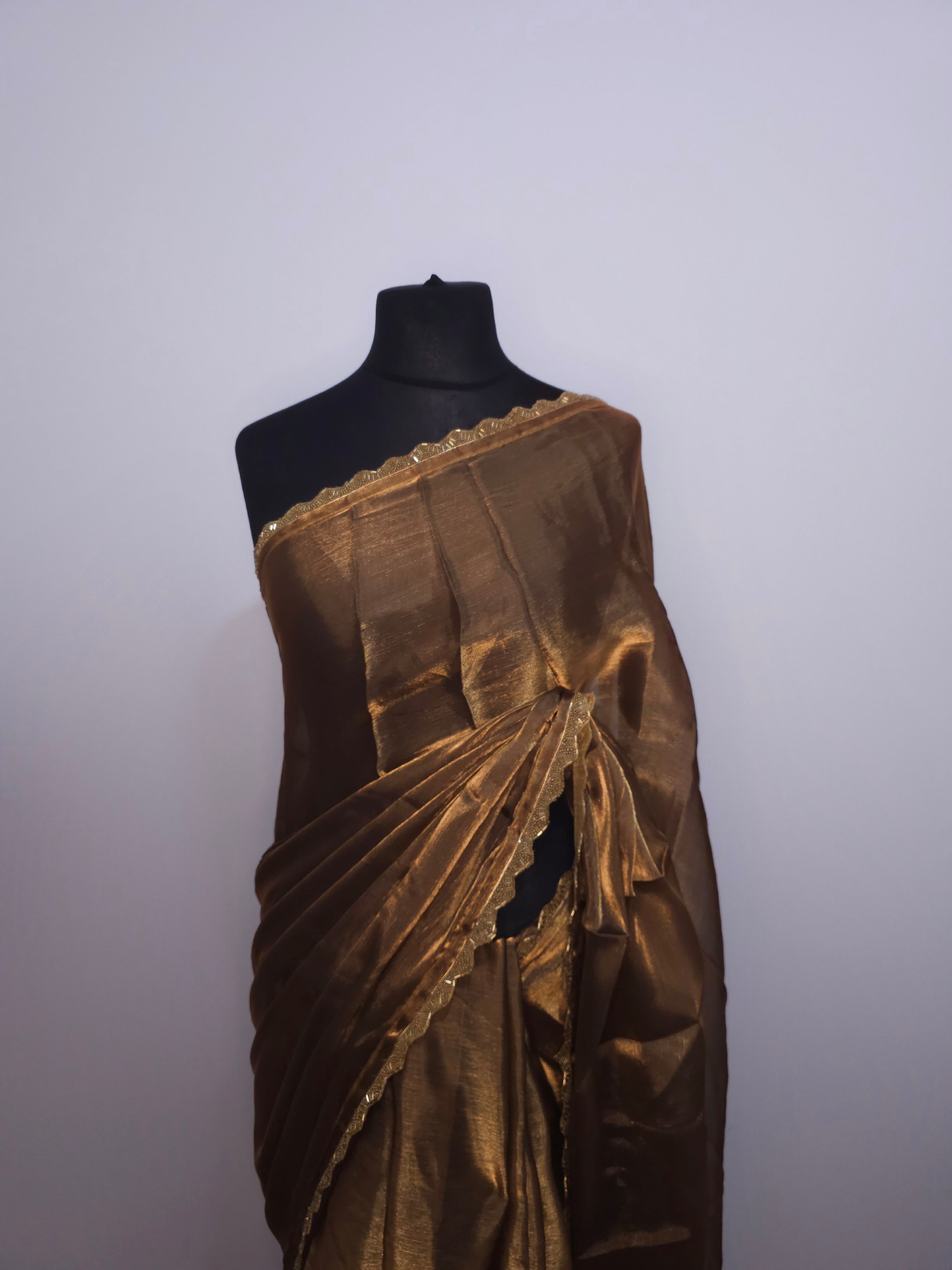 Gold Chiffon Saree