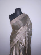 Champagne Art Silk Embroidery