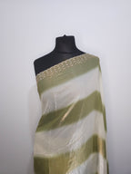 Ivory Sage Green Stone Space Silk