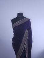 Mint Green Space Silk Saree – Soft Shimmer with Stone Border