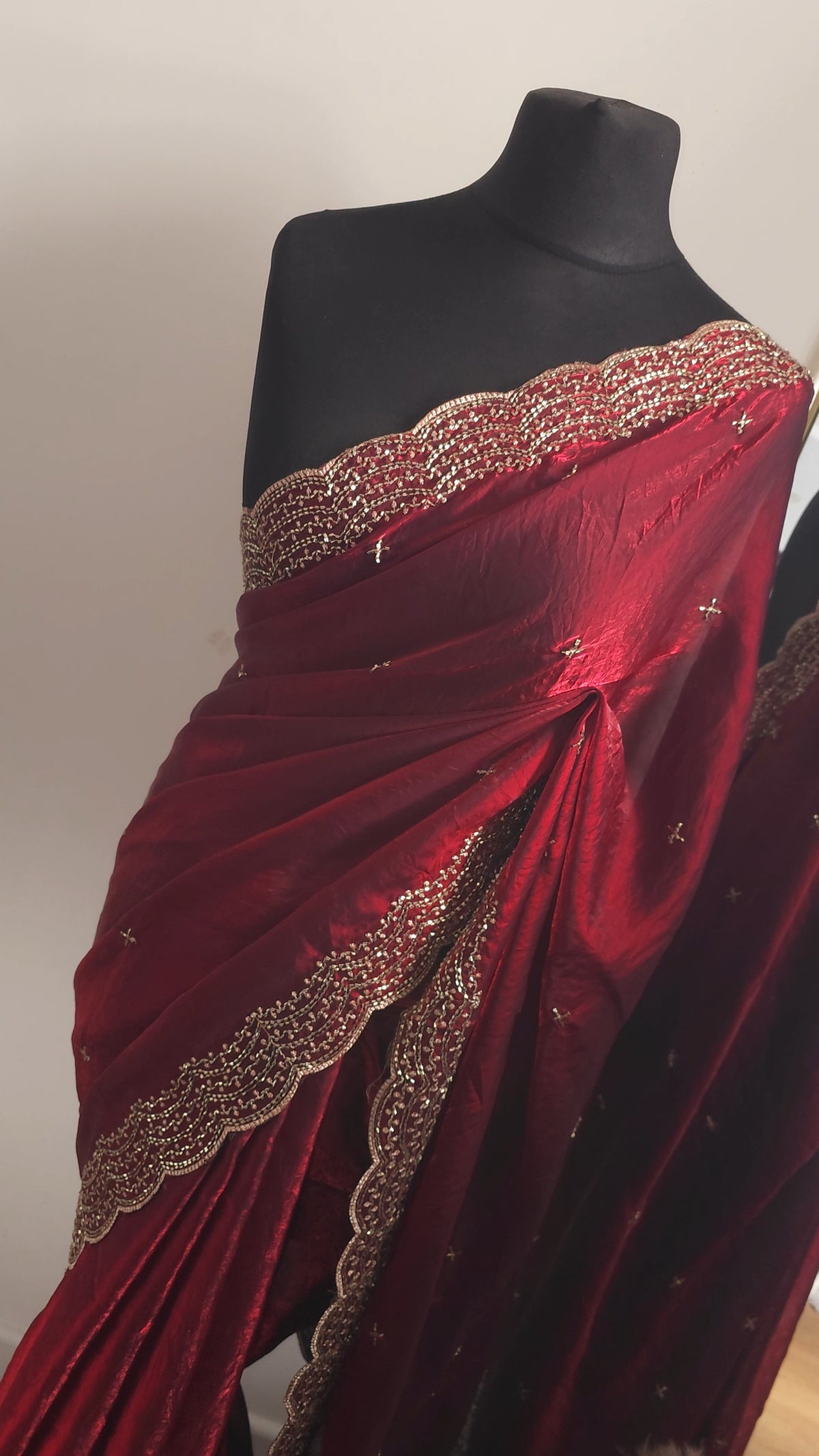 Ruby Twilight Embroidered Chiffon