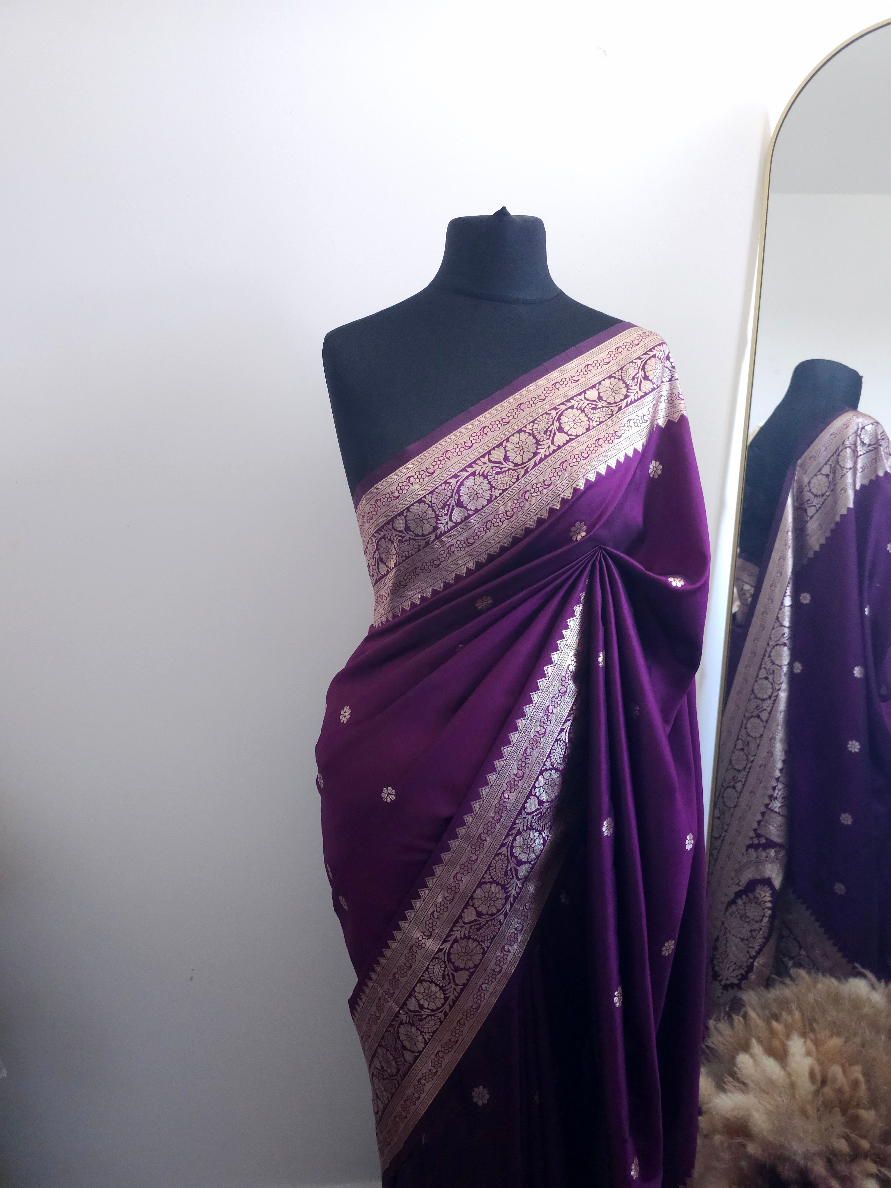Plum Royale Banarasi Soft Silk