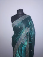 Champagne Art Silk Embroidery