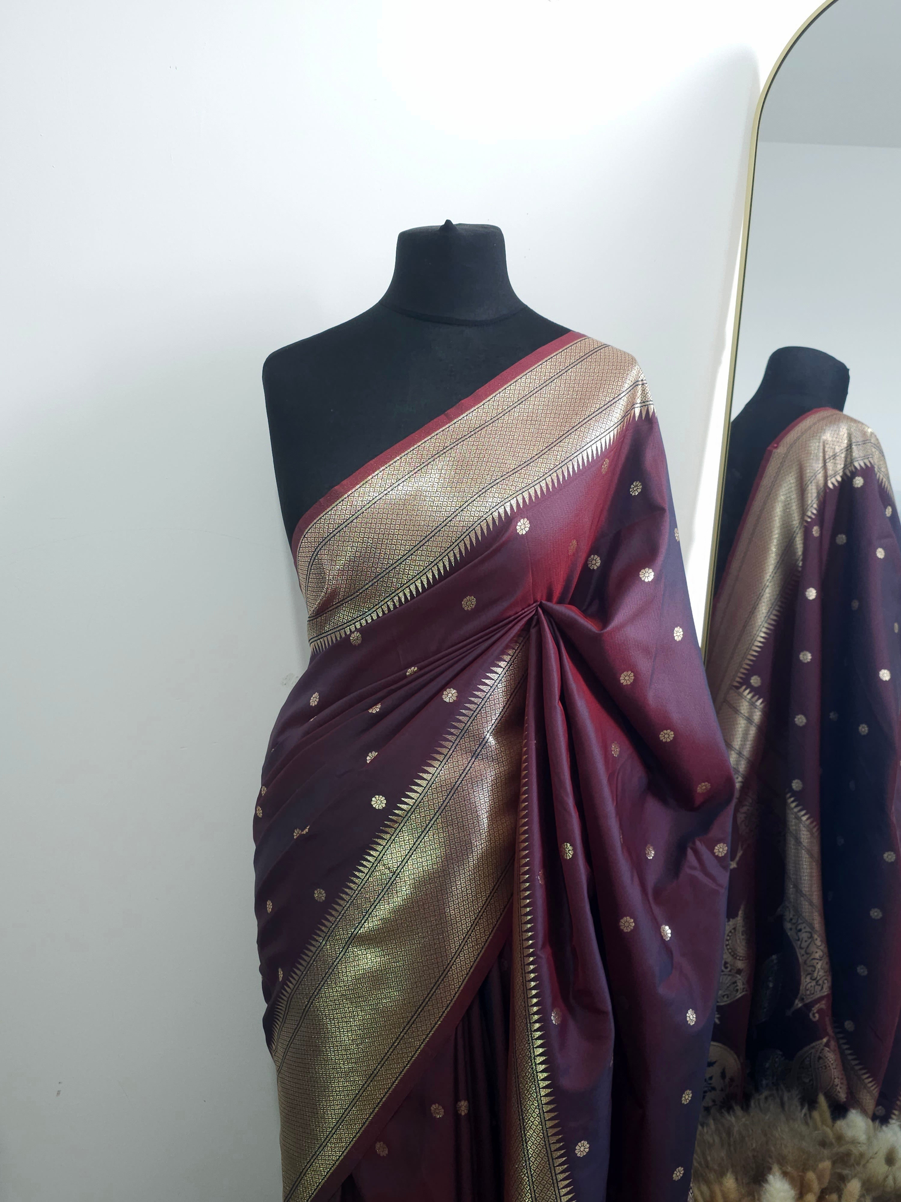 Cocoa Bronze Banarasi Soft Silk