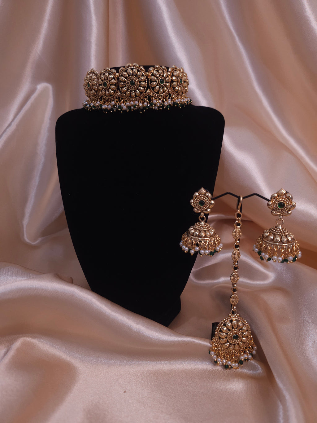 Green Gold Choker Set