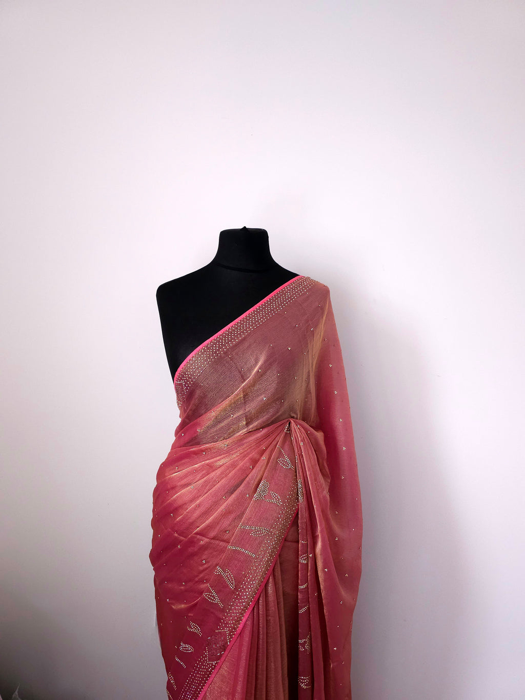 Soft Rose Embellished Saree