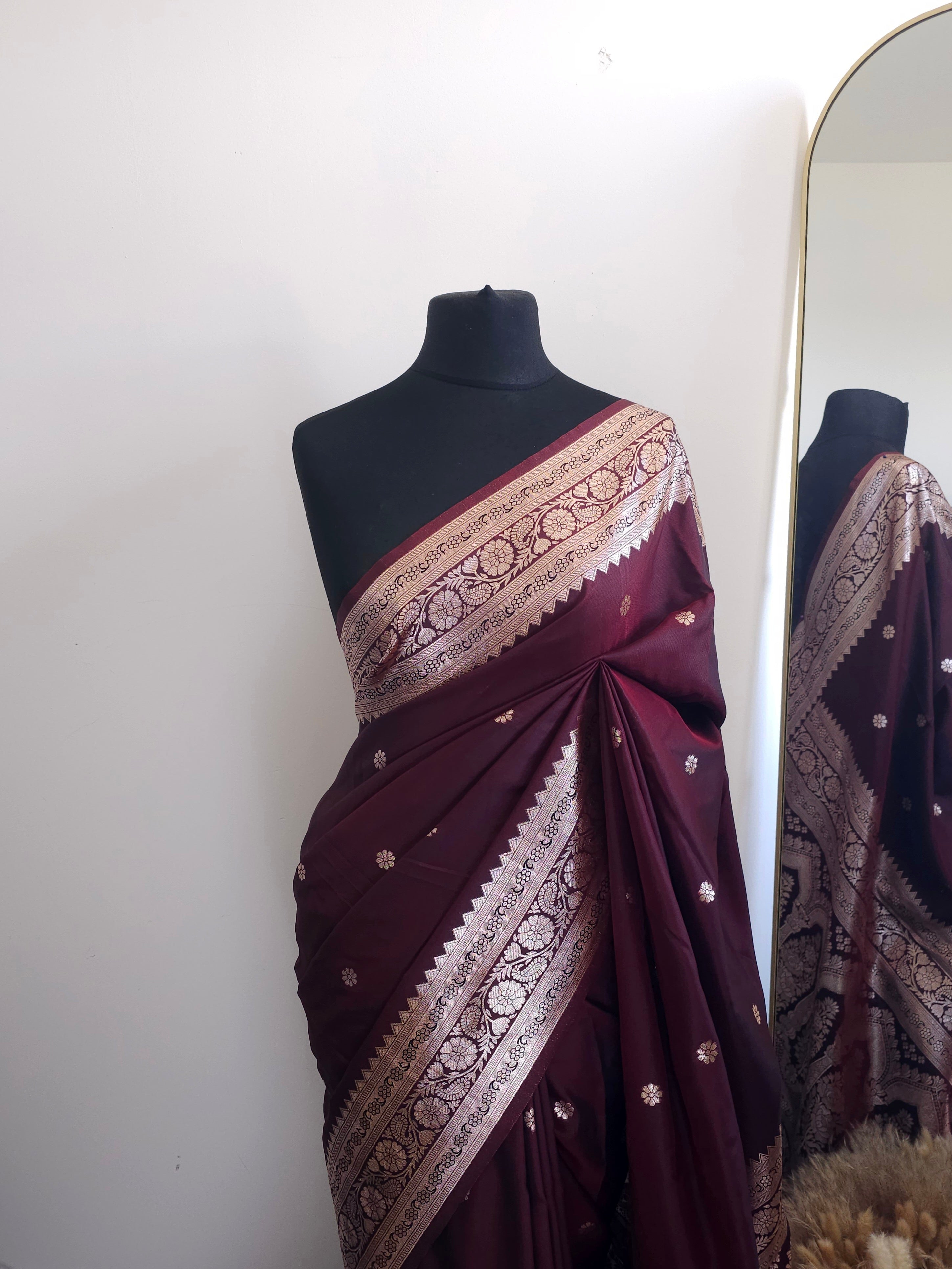 Maroon Regal Banarasi Soft Silk