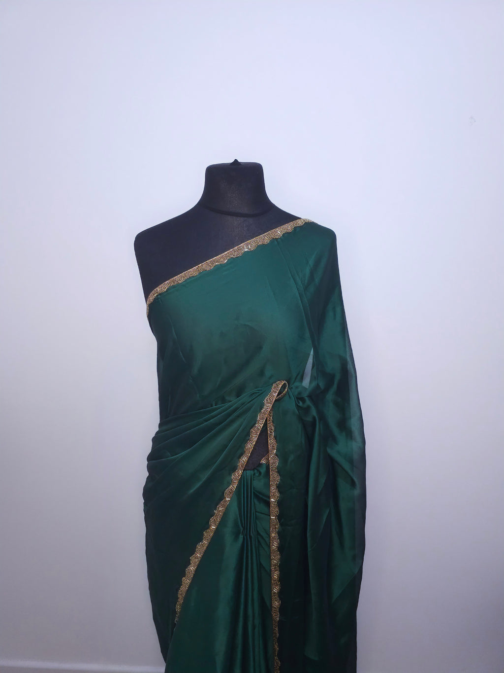 Bottle Green Fendy Silk