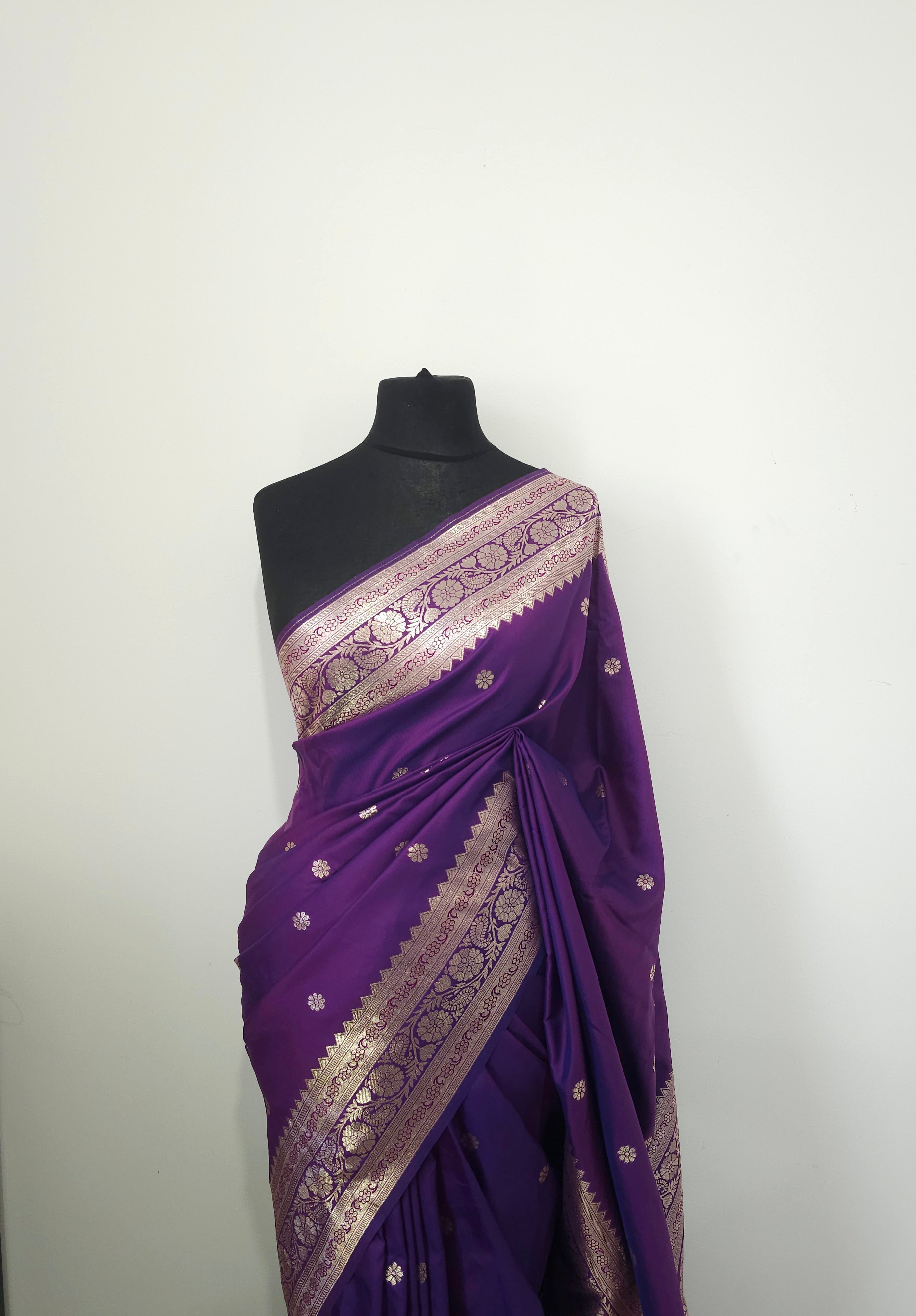 Royal Violet Banarasi Soft Silk