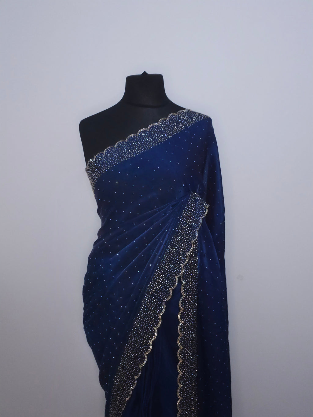 Rose Gold Twilight Space Silk Saree