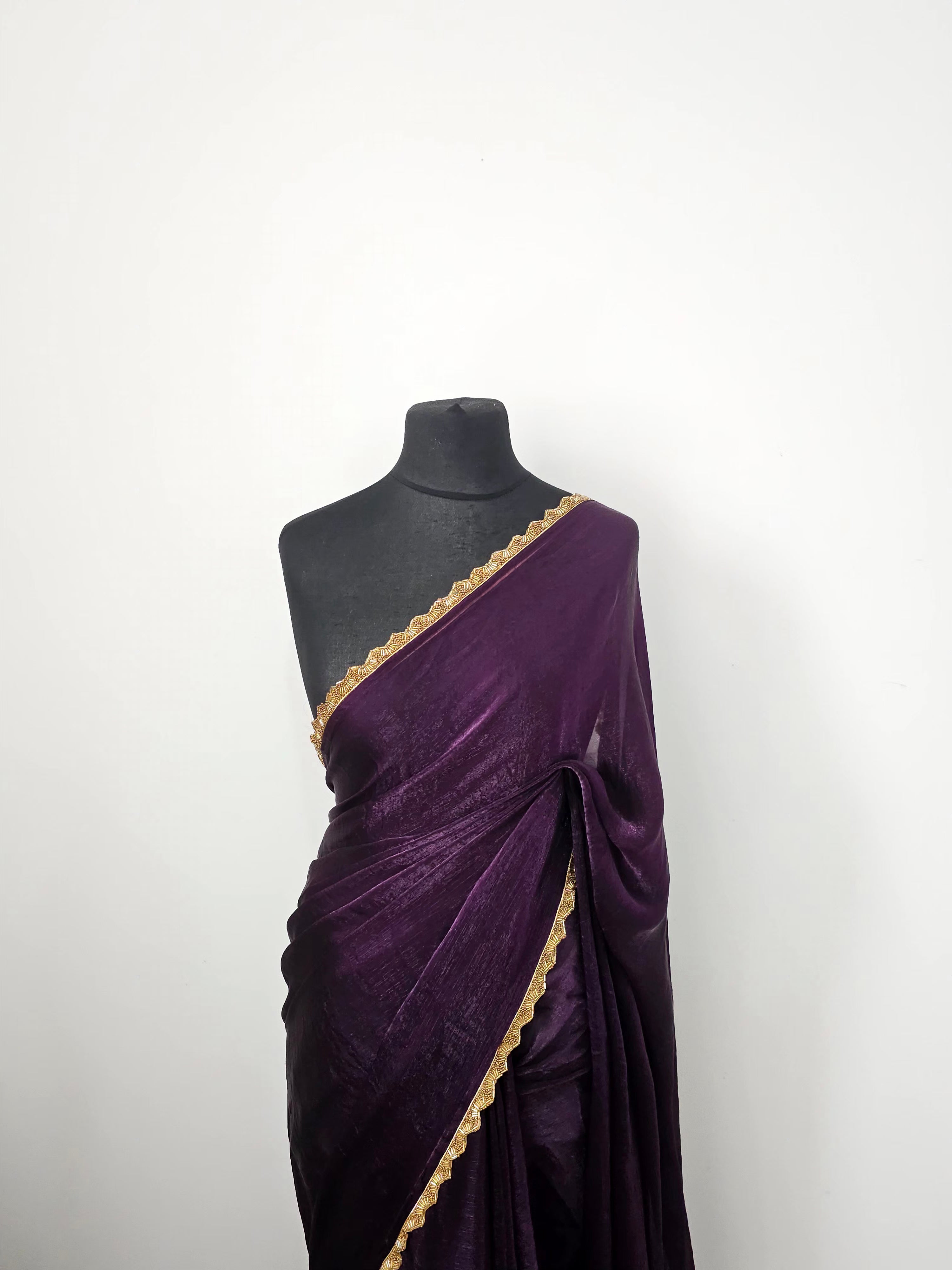 Amethyst Flow Chiffon Saree