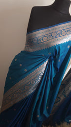 Sapphire Bloom Banarasi Soft Silk